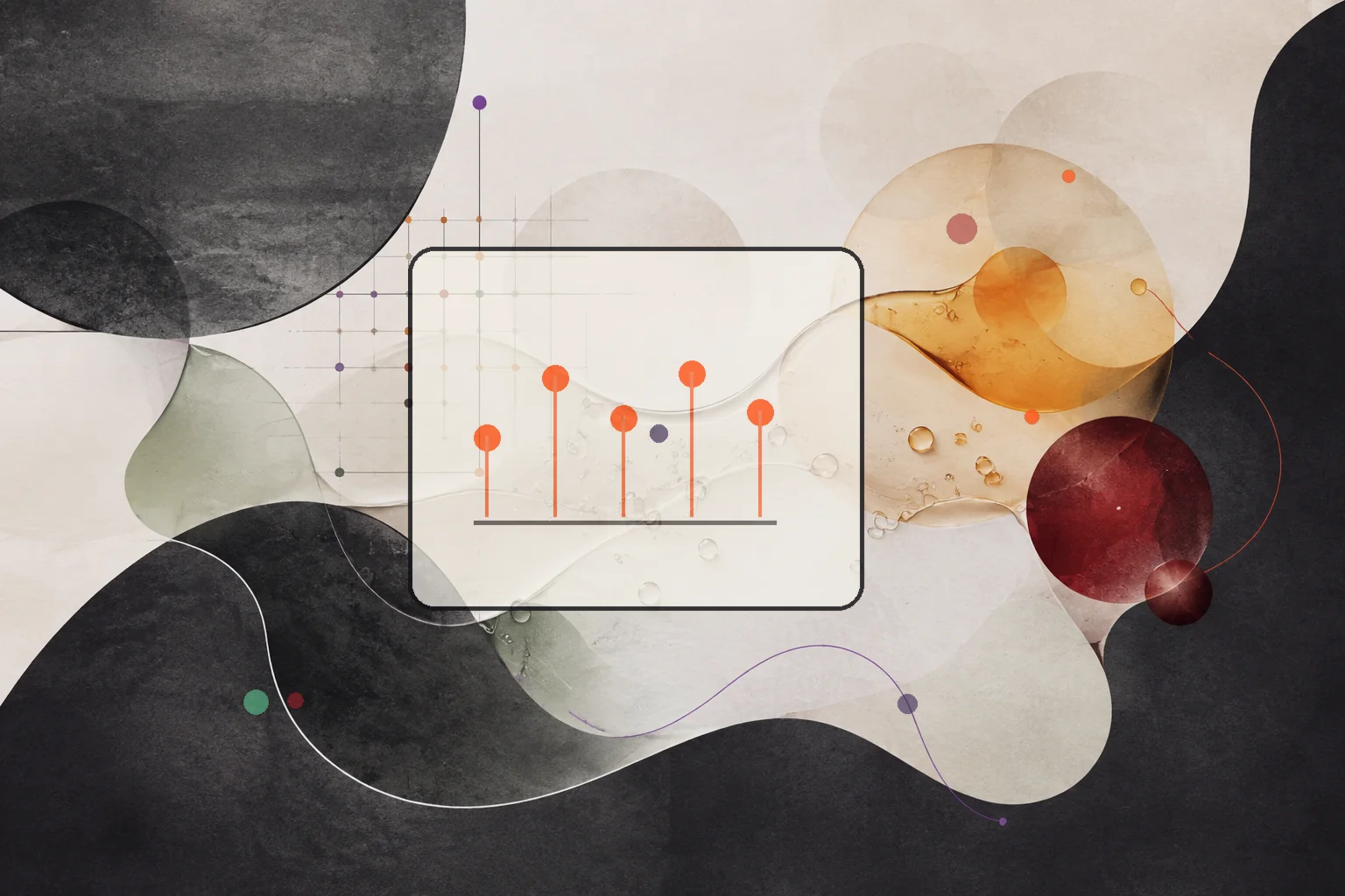 Editorial abstraction illustrating Blood Test Nutrition: What the Test Measures and How It Works