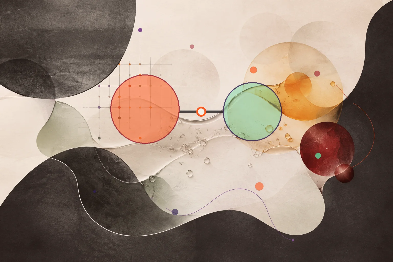 Editorial abstraction illustrating Omega Balance Oil: How to Interpret the Balance