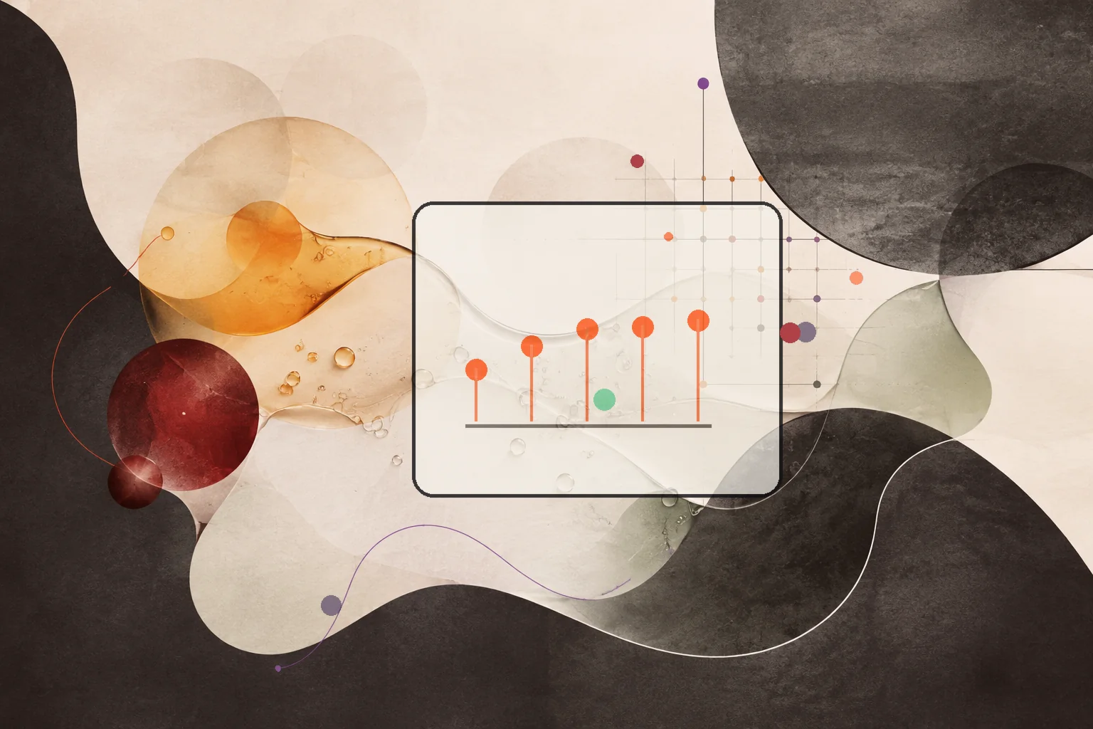 Editorial abstraction illustrating Personalized Nutrition Test: What the Test Measures and How It Works