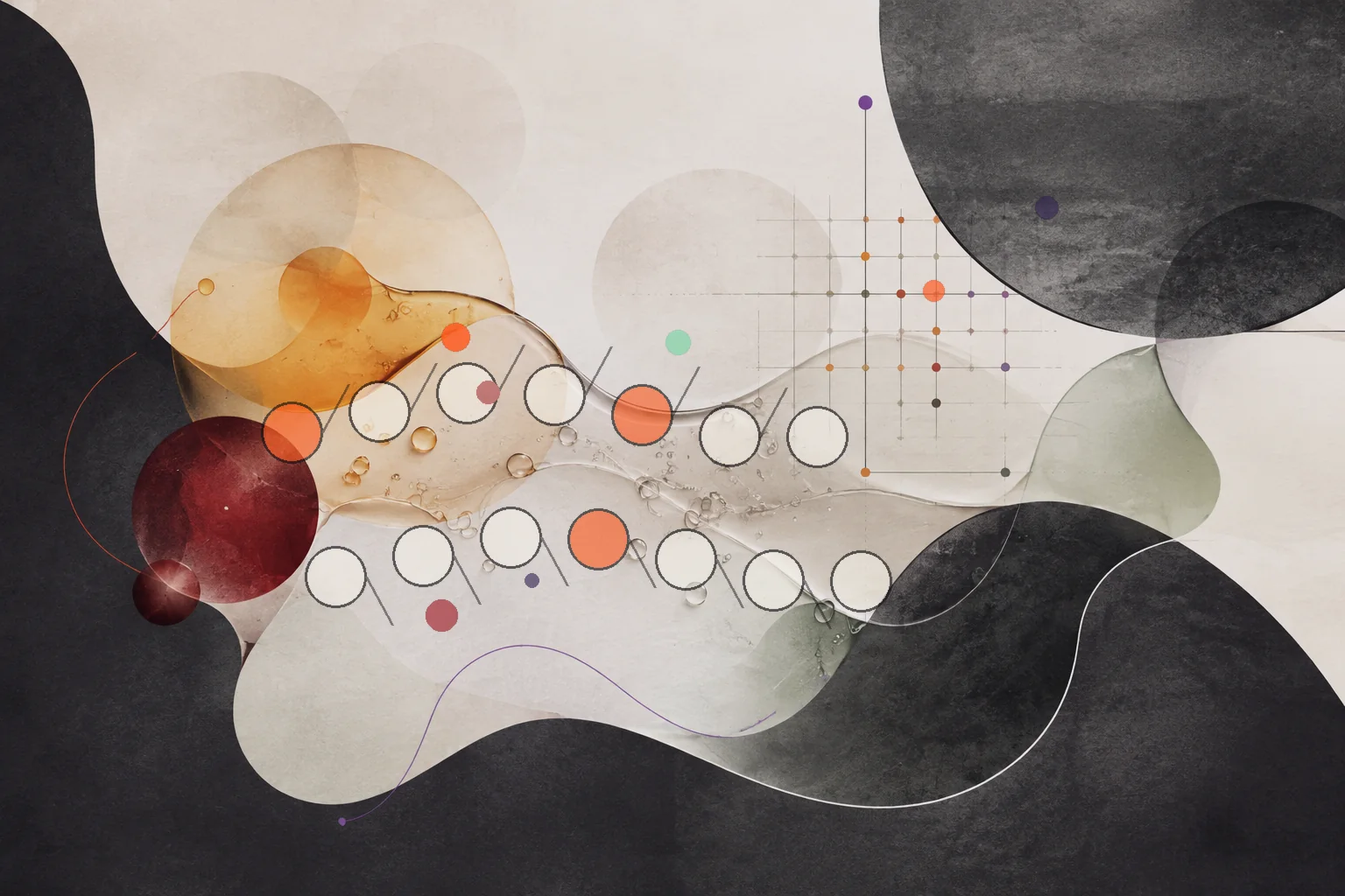 Editorial abstraction illustrating Zoe Personalised Nutrition: What the Data Can and Cannot Personalize