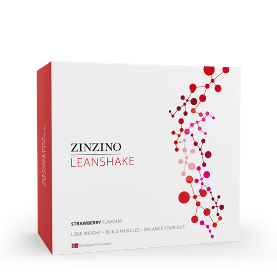 LeanShake Strawberry, portion pack — official Zinzino product image
